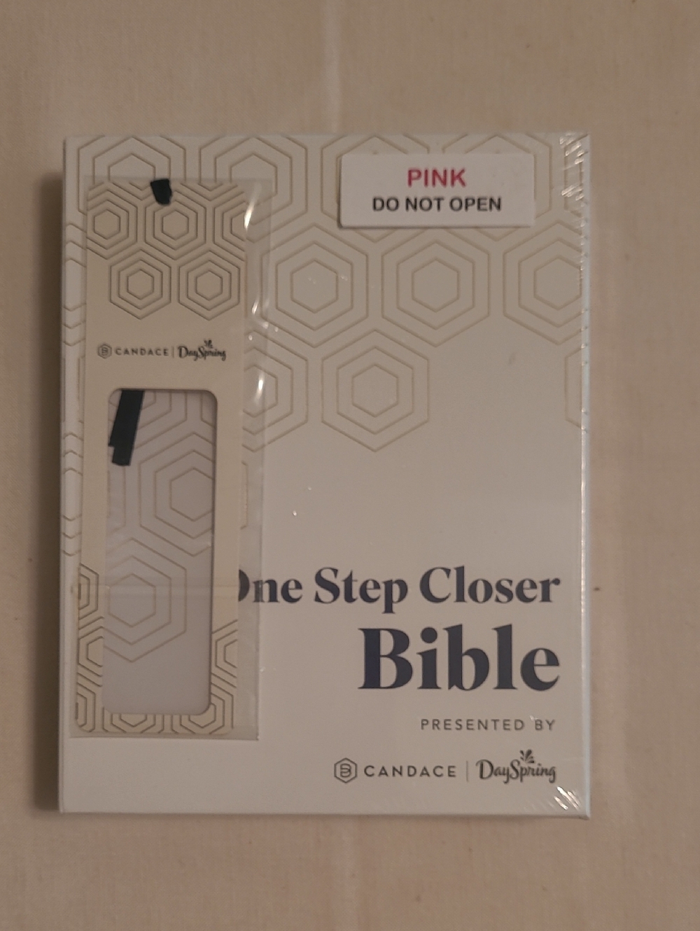 One Step Closer Bible - Watercolor Pink LeatherLike Indexed Devotional Bible